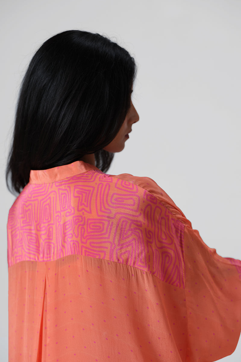 Fusion Coral and Magenta Co-ord Set